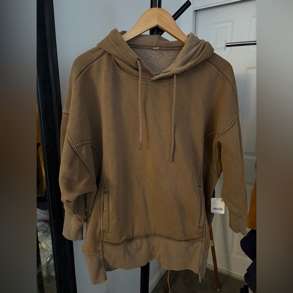 NWT FREE PEOPLE MOVEMENT Sprint To The Finish Hoodie | Hickory MSRP $108 Size XS - Picture 6 of 10